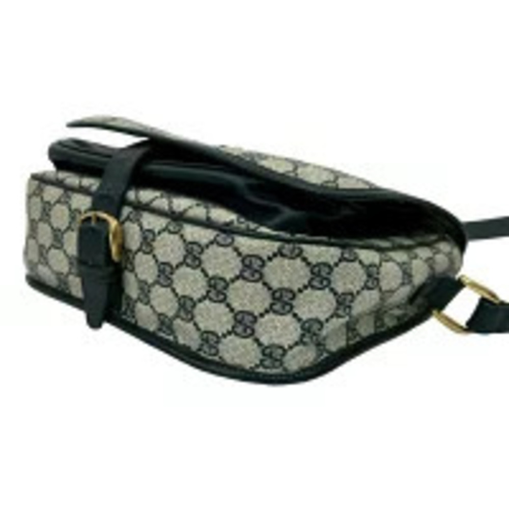 GUCCI Sherry Horsebit Leather Shoulder Bag Navy Blue - Picture 8 of 10